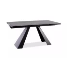 Salvadore kerámia antracit asztal, 180X90, fekete, szürke márvány