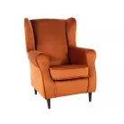 Baron bársony fotel, wenge, fahéj