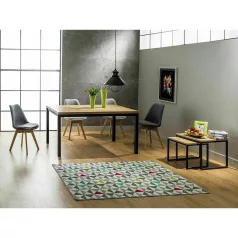 Largo Duo dohányzóasztal szett, 50X50, fekete, tölgy