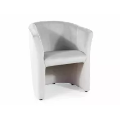 TM-1 bársony fotel, 67X60, világos szürke