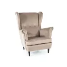 Lord bársony fotel, wenge, sötét bézs