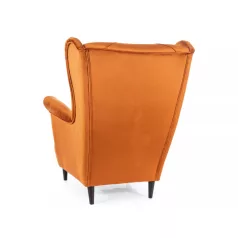 Lady bársony fotel, wenge, fahéj