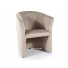 TM-1 bársony fotel, 67X60, sötét bézs