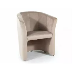 TM-1 bársony fotel, 67X60, sötét bézs