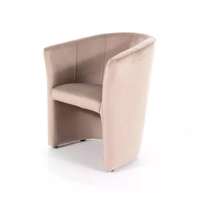 TM-1 bársony fotel, 67X60, sötét bézs