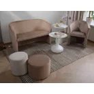 TM-1 bársony fotel, 67X60, sötét bézs