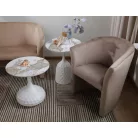 TM-1 bársony fotel, 67X60, sötét bézs