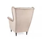 Lady bársony fotel, wenge, sötét bézs