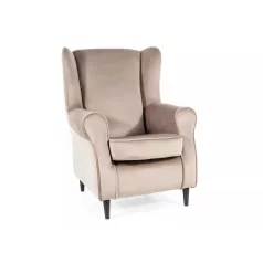 Baron bársony fotel, wenge, sötét bézs