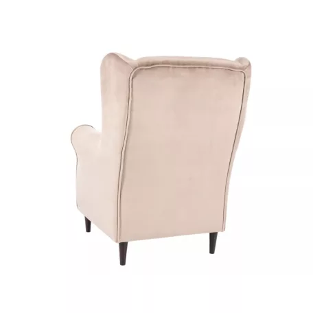 Baron bársony fotel, wenge, sötét bézs