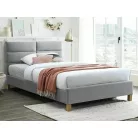 Sierra bársony ágy, 213X126, tölgy, világos szürke