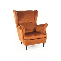 Lord bársony fotel, wenge, fahéj