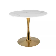 Espero asztal, aranysárga, fehér