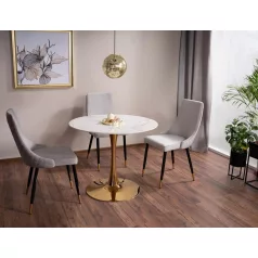 Espero asztal, aranysárga, fehér