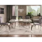 Prince kerámia asztal, 180X90, króm, fehér