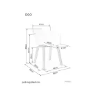 Ego szék, tölgy, fehér