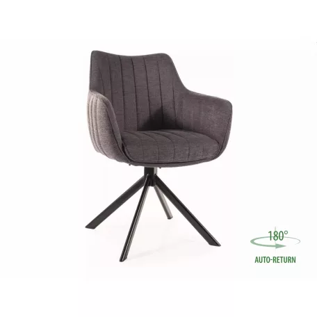 Azalea Brego szék, fekete, sötét szürke