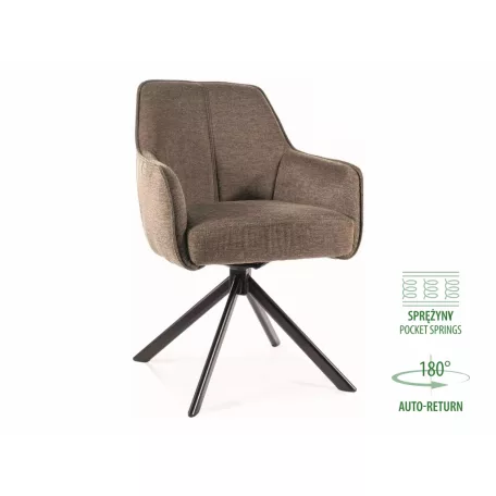 Notti Brego szék, fekete, olíva