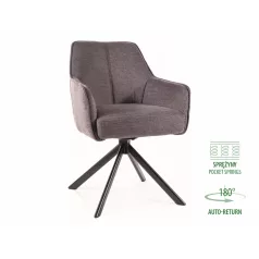 Notti Brego szék, fekete, sötét szürke