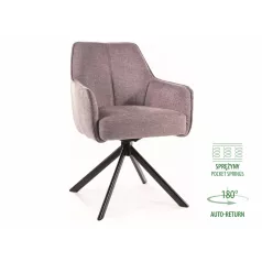 Notti Brego szék, fekete, szürke