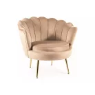 Camellia 1 Bársony Fotel, 76X81, arany, bézs