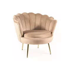 Camellia 1 Bársony Fotel, 76X81, arany, bézs
