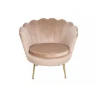 Camellia 1 Bársony Fotel, 76X81, arany, bézs