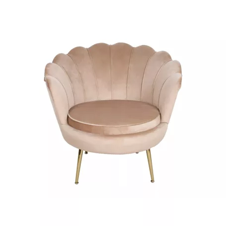 Camellia 1 Bársony Fotel, 76X81, arany, bézs