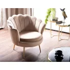 Camellia 1 Bársony Fotel, 76X81, arany, bézs