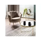 Camellia 1 Bársony Fotel, 76X81, arany, bézs