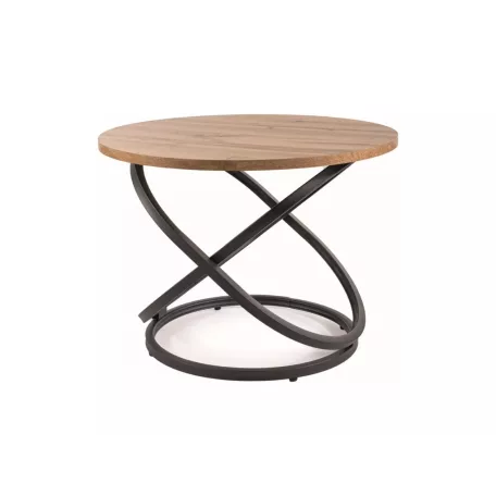 Eos D dohányzóasztal, fekete, kézműves tölgy