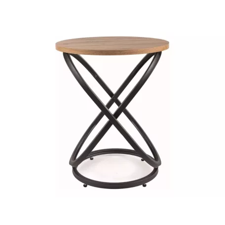 Eos E dohányzóasztal, fekete, kézműves tölgy