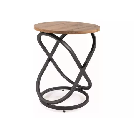 Eos E dohányzóasztal, fekete, kézműves tölgy