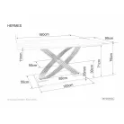 Hermész asztal, 160X90, aranysárga, fehér