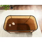 Prima A dohányzóasztal, 120X58, fekete, borostyán