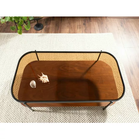 Prima A dohányzóasztal, 120X58, fekete, borostyán