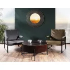 Tuca dohányzóasztal, 80X80, fekete, dió