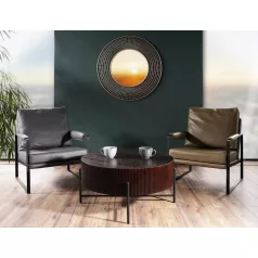 Tuca dohányzóasztal, 80X80, fekete, dió