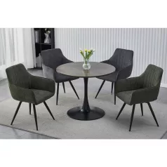 Amadeo II asztal, fekete, dió