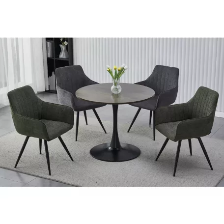 Amadeo II asztal, fekete, dió