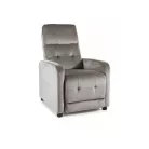 Otus bársony fotel, 92X66, fekete, szürke