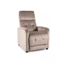 Otus bársony fotel, 92X66, fekete, bézs