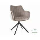 Azalea bársony szék, fekete, sötét bézs