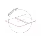 Columbus kerámia borostyánszínű fehér asztal, 160X90, matt fekete, matt fehér