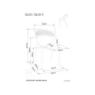 Glis szék, fekete, fekete