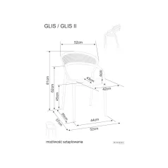 Glis szék, fekete, fekete