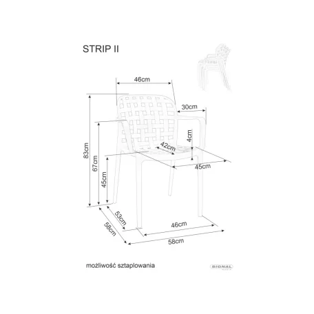 Strip szék, szürke, szürke