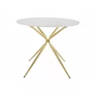 Azalia kerámia asztal, 90X90, aranysárga, fehér fényes