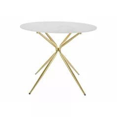 Azalia kerámia asztal, 90X90, aranysárga, fehér fényes