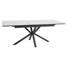 Logan kerámia asztal, 160X90, matt fekete, matt fehér